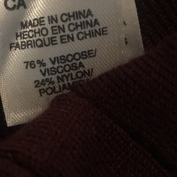 Ribbed Mock Neck Wine Deep Red Size Large NWT - Picture 7 of 7